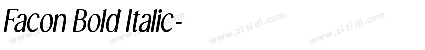 Facon Bold Italic字体转换